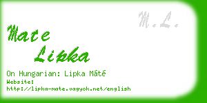 mate lipka business card