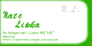 mate lipka business card